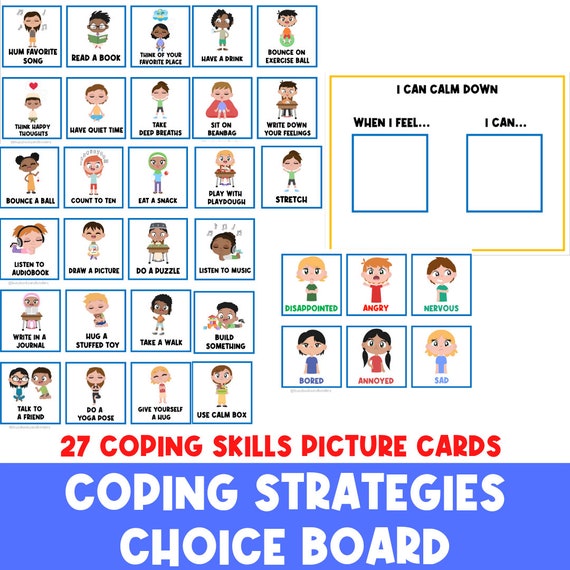 Calm Down Strategies | Visual Aid | Coping Skills | Toddler Behaviour | Emotions | Task Card | Special Needs | Autism  | Homeschool