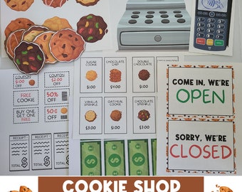 PHYSICAL COPY: Cookie Shop | Dramatic Play | Shopping | Pretend Play | Preschool Toddler Activities | Homeschool | Daycare  | Bakery