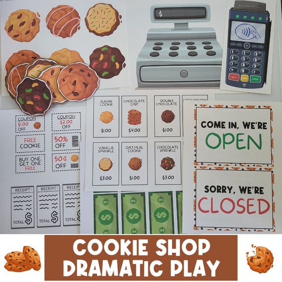 PHYSICAL COPY: Cookie Shop | Dramatic Play | Shopping | Pretend Play | Preschool Toddler Activities | Homeschool | Daycare  | Bakery