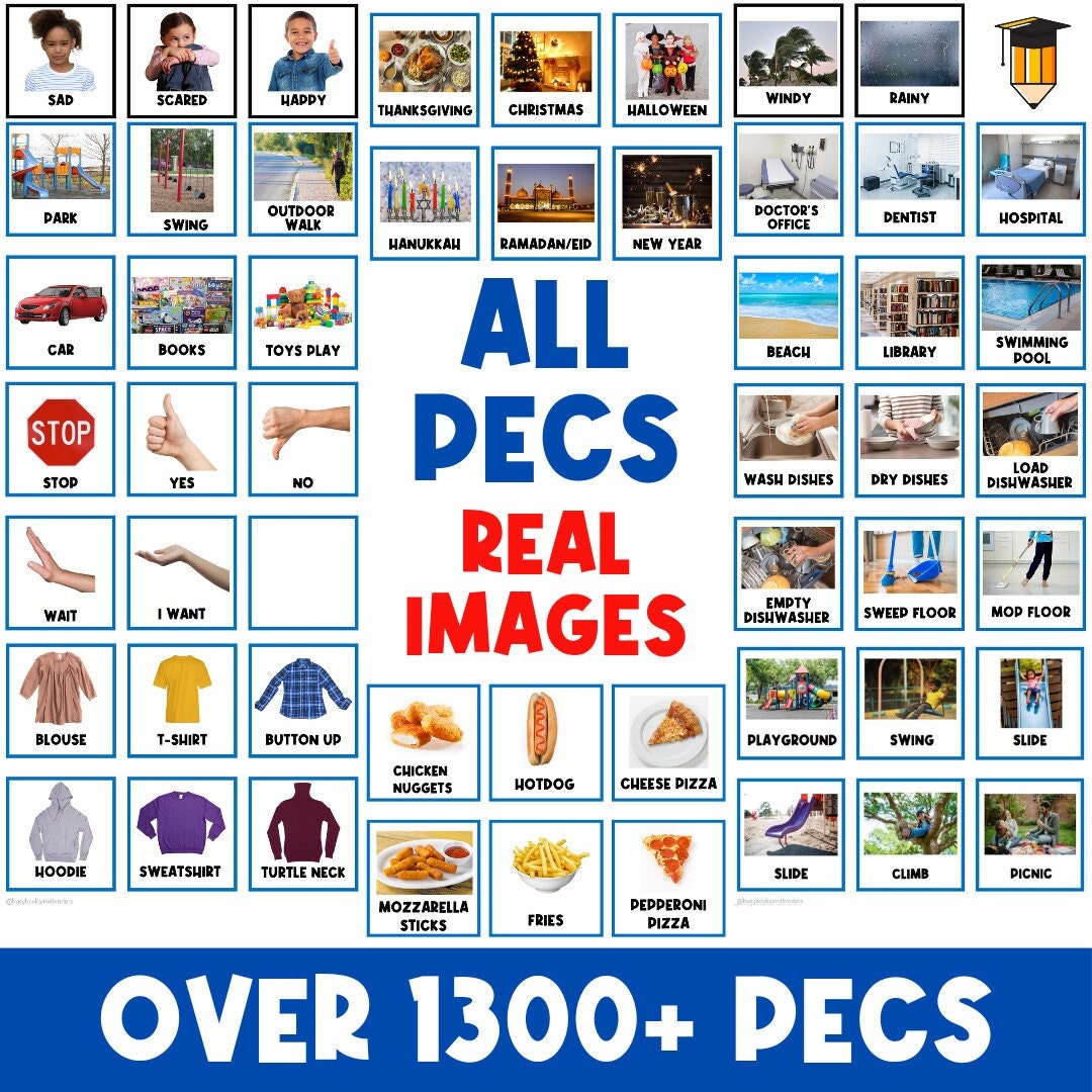 1300 REAL PECS First Then Board Visual Aid Schedule Etsy