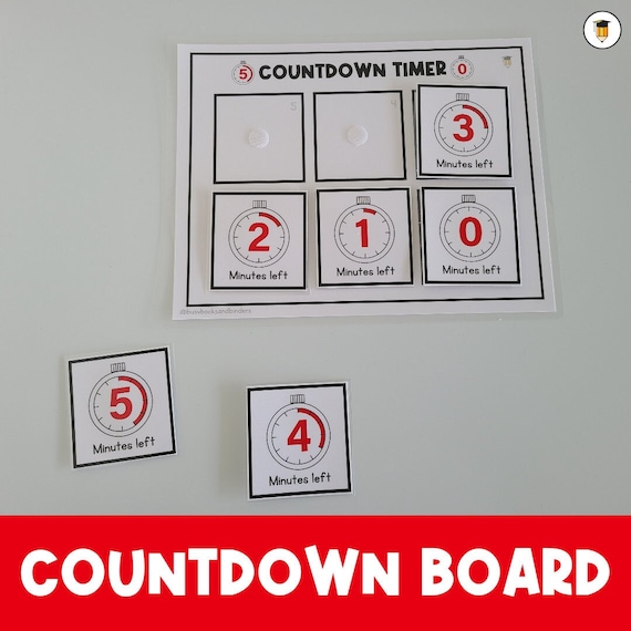 PHYSICAL COPY: Visual Timer Board | Countdown | Behavior Visuals | Classroom Management | Counting | Time Out | Preschool | Autism | Time