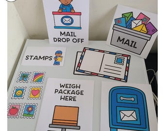 Postal Office Dramatic Play | Play | Learning | Pretend Play | Preschool and Toddler Activities | Homeschool | Busy Book | School Printable