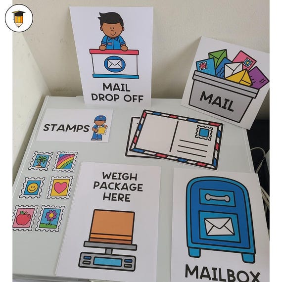 Postal Office Dramatic Play | Play | Learning | Pretend Play | Preschool and Toddler Activities | Homeschool | Busy Book | School Printable