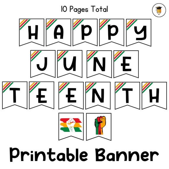 Juneteenth Banner | Display | Black History Decor | African American History | Printable Banner | Freedom | Equality | Emancipation