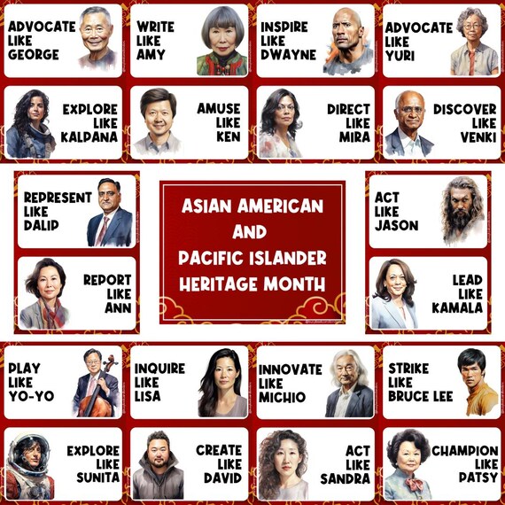 Asian Americans and Pacific Islander Posters | Calendar | Bulletin Board Display | Asian American Decor | AAPI History | Printable Poster