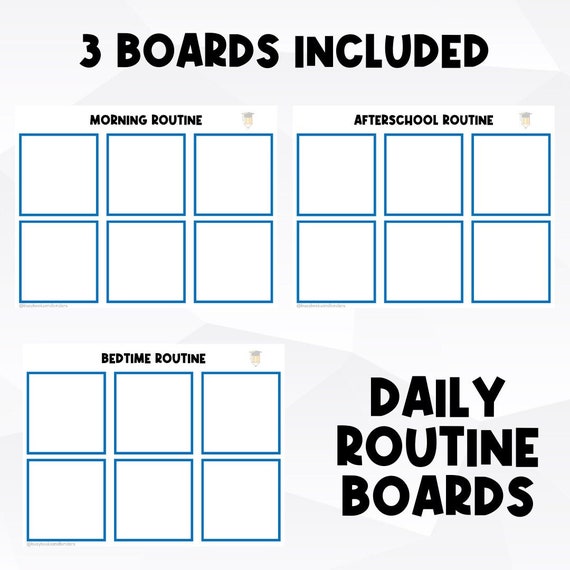 DAILY ROUTINE BOARDS | Morning Bedtime Routine | Visual Aid | Visual Schedule | Toddler | Behavior Chart | Special Needs | Autism |