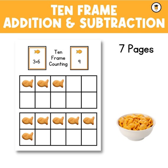 TEN FRAME COUNTING | Preschool Math | Kindergarten Curriculum | Grade 1 Math |  Addition | Subtraction | 10 frames | Math Centers | Pre-k