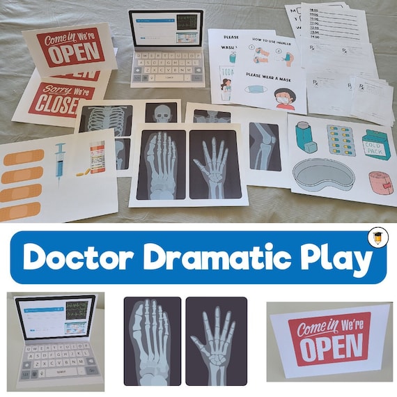 Doctor Dramatic Play | Teacher Play | Learning | Pretend Play | Preschool and Toddler Activities | Homeschool | Busy Book | School Printable