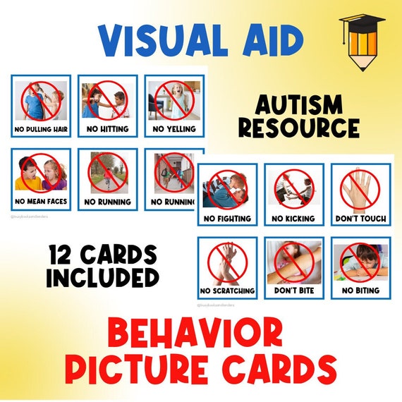 PHYSICAL COPY: Real Pictures Behavior | First Then Visual Aid | Toddler Behaviour | Behavior | Task Card | Special Needs | Autism  | Therapy