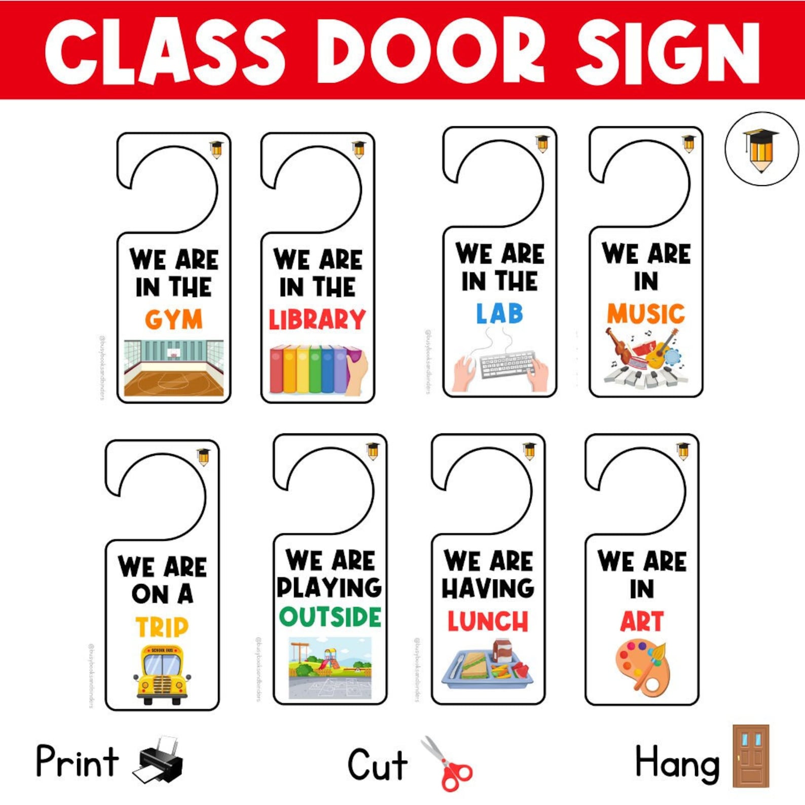 PRINTABLE DOOR SIGN | Door Hanger | Classroom Signs | Door Decor | Door ...
