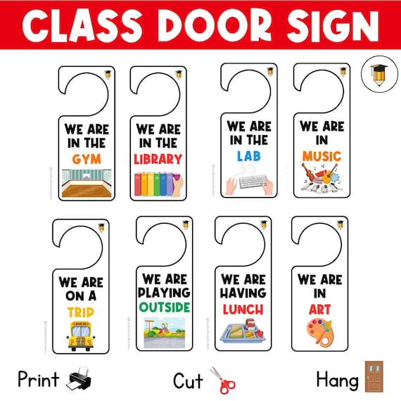 PRINTABLE DOOR SIGN | Door Hanger | Classroom Signs | Door Decor | Door Tag | Printable Tags | Teacher Gifts | Back to School Printables