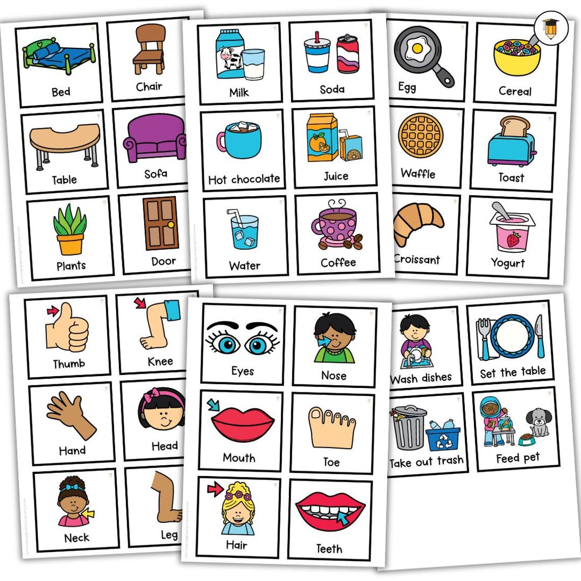 200 Picture Cards | First Then | Visual Aid | Schedule | Adult | Senior ...