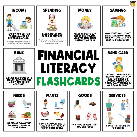 PHYSICAL COPY: Financial Literacy for Kids | Money | Infographic | Learn about money | Money Curriculum | Teenager | Special Needs | Money