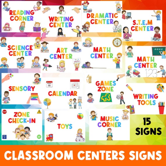 Classroom Center Signs | Toy Bin Label | Visual | Printable Signs | Toy Storage | Toy Organization Label | Classroom Signs | Activity Signs