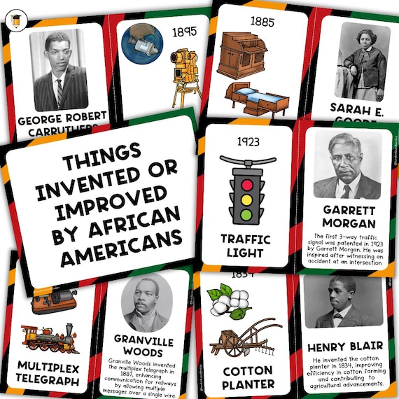 16 Black Inventions Posters | Bulletin Board Display | Black History Decor | African American History | Printable Posters | Flashcard