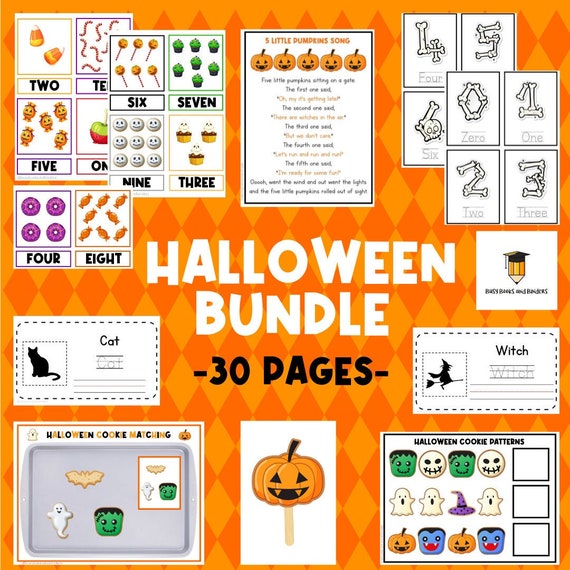 HALLOWEEN BUNDLE: 5 Little Pumpkins Song | Halloween Songs | Toddler Preschool Nursery Rhymes | Busy Book | Halloween Activities |