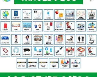 42 TRAVEL VISUALS  | First Then Board | Visual Aid | Schedule | Toddler Behaviour | Behavior Chart | Task Card | Special Needs | Autism