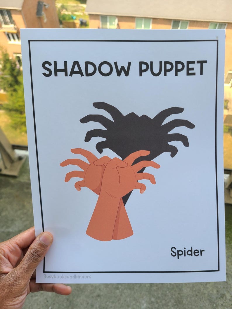 Spider Hand Shadow 10 Shadow Hand Puppet Posters | Dramatic Arts | Drama | Games for Kids ...
