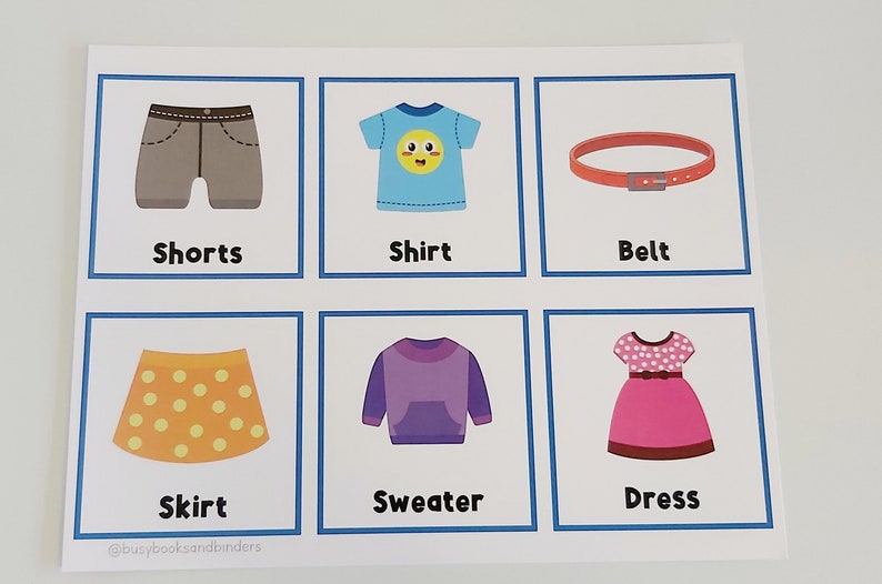 Clothes Choice Board Clothing PECS Visual Aid Schedule Etsy