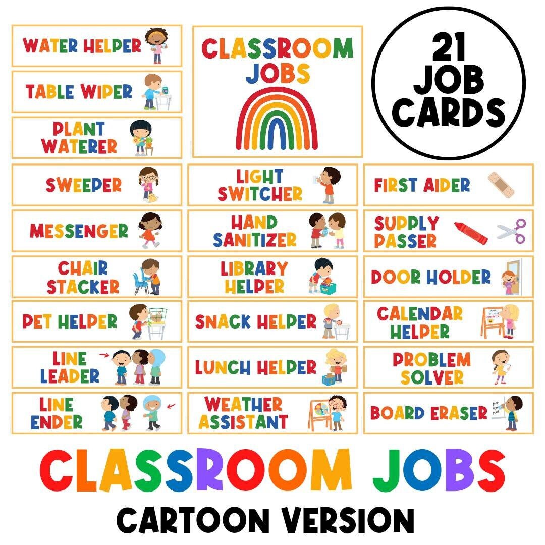Classroom Jobs Preschool Printables