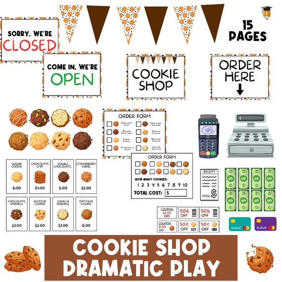 COOKIE SHOP | Dramatic Play | Shopping | Pretend Play | Preschool Toddler Activities | Homeschool | Daycare  | Bakery | Kids | Shopping