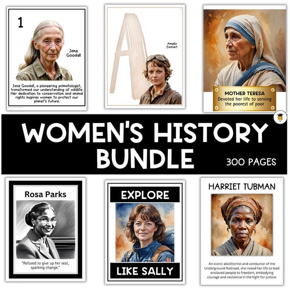 BUNDLE: Women's History Month Posters | Bulletin Board Display | Women's History Decor | American History | Printable Banner | Famous Women