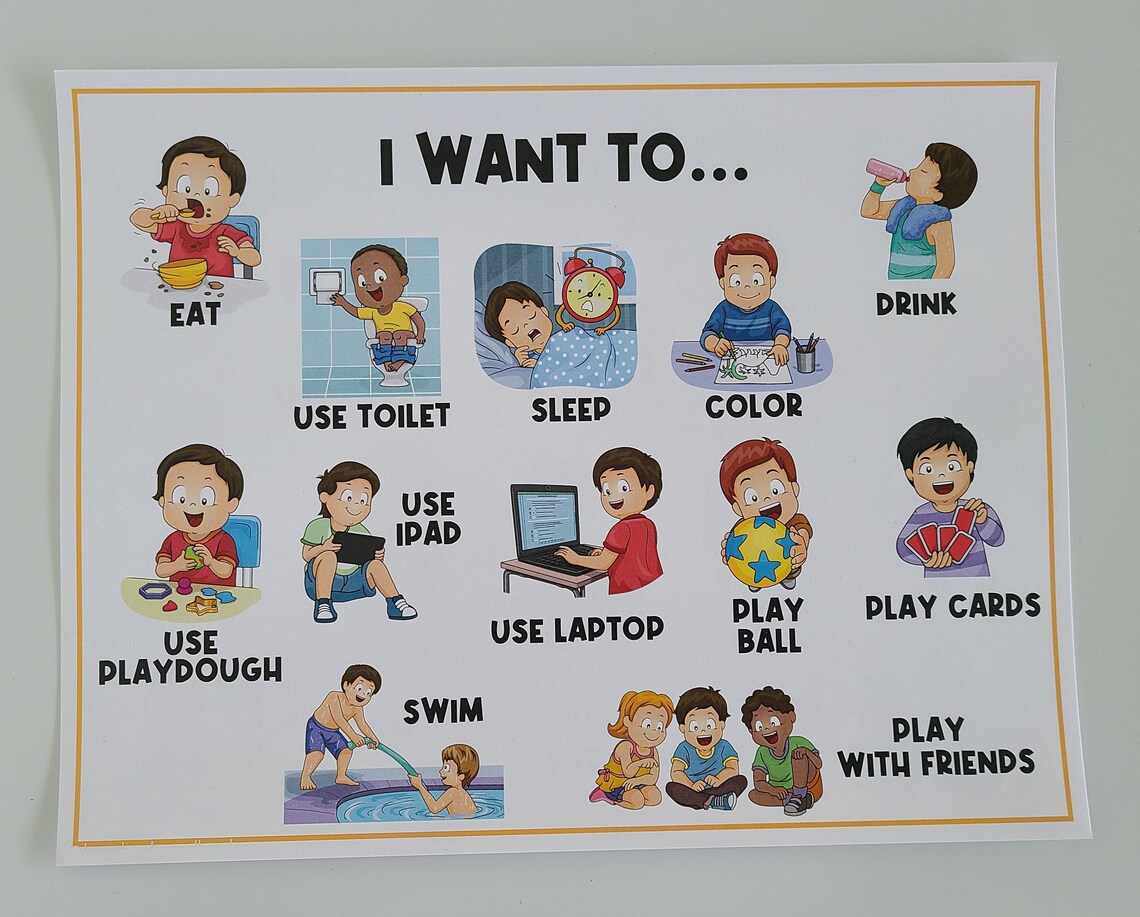 PHYSICAL COPY: Choice Board | Daily Routines | First Then Visual Aid ...