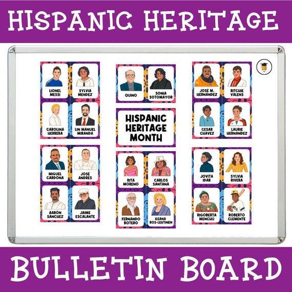 PHYSICAL COPY: Hispanic Heritage Month | Printable Banner | Bulletin Board | Classroom Decor | Spanish Poster |