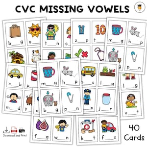 CVC Sight Word Practice | Preschool Reading | Vocabulary | Sight Words | Flash Cards | Spelling | Preschool Literacy | Phonics | Vowels  ESL