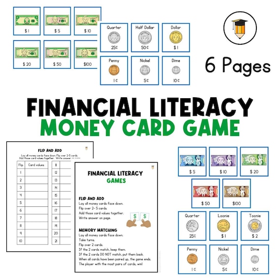 GAMES | Financial Literacy for Kids | Money | Infographic | Learn about money | Money Curriculum | Teenager | Special Needs | Simple | Money