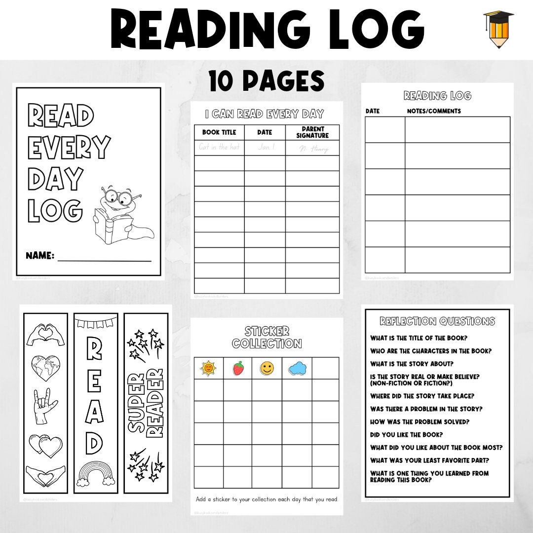 reading log | read every day | daily reading | homeschool reading