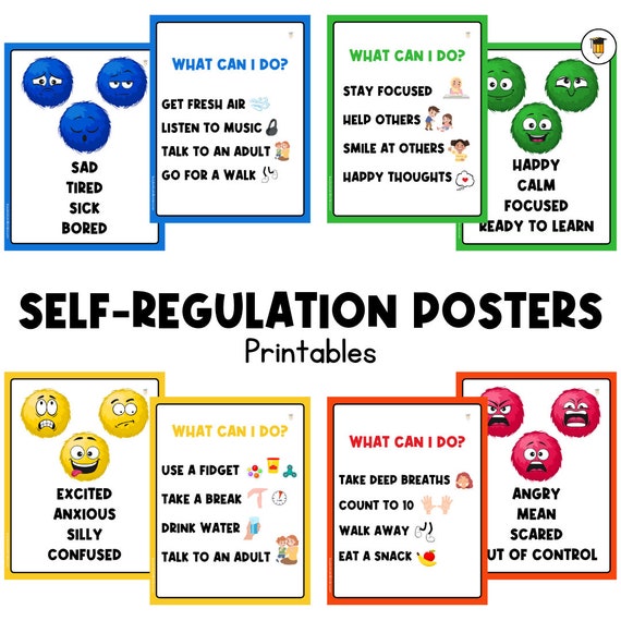 Emoji Feelings Posters | Emotions | Picture Cards | Adjectives | Body | Self- Regulation | SEL | Social Emotional | Calm Down Tools