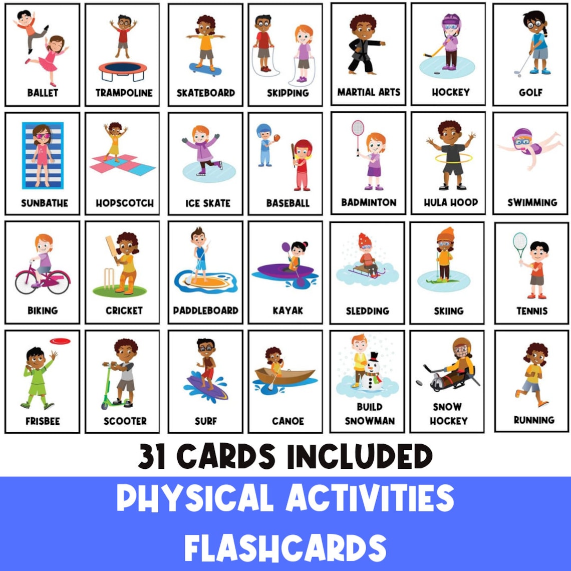 sports-fitness-flashcards-kids-exercises-flash-cards-for-etsy