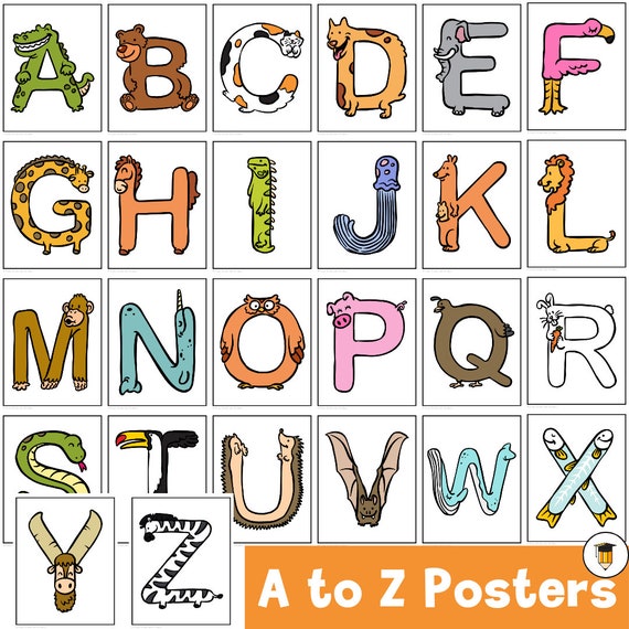 Alphabet Posters | Alphabet Flashcards | Classroom Poster | Preschool | Kindergarten | Letters | Class Decor | Phonics | Literacy | ABC