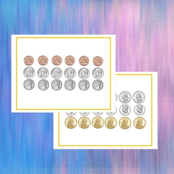 us kids money activity us coins money worksheets busy etsy uk