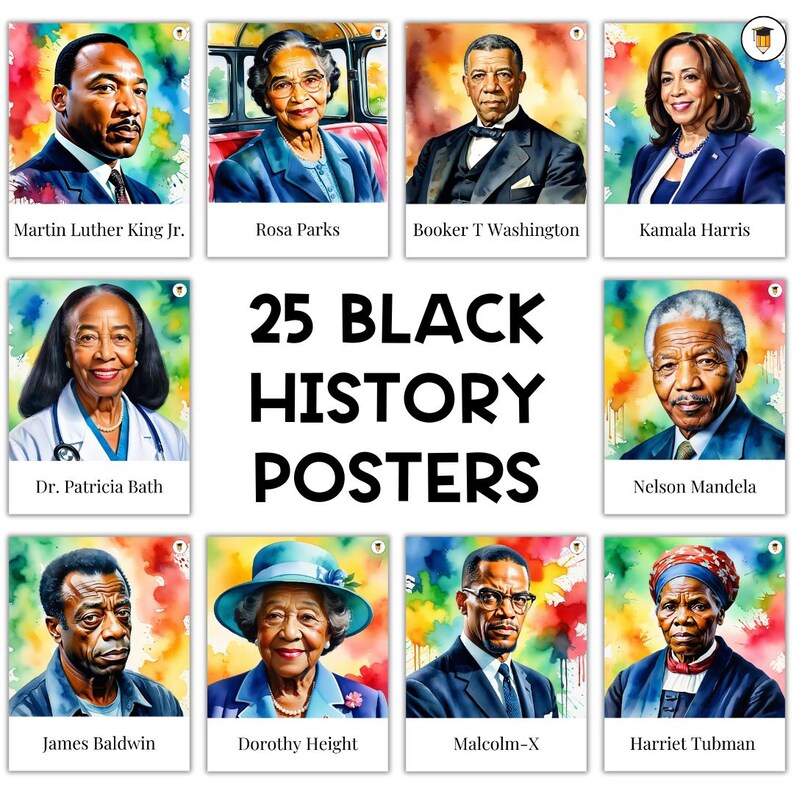 SCHWARZE GESCHICHTE PAKET | Poster mit Geschichte | Pinnwand-Aufsteller | Schwarze Geschichte Dekor | Afroamerikanische Geschichte | Druckbare Banner Bild 12