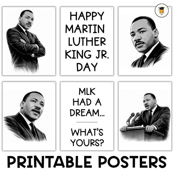 Martin Luther King Jr. Day | Bulletin Board | Black History Poster | Black History Decor | African American History | Printable | MLK
