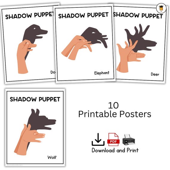 10 Shadow Hand Puppet Posters | Dramatic Arts | Drama | Games for