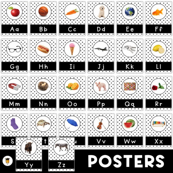 A-Z Posters | Alphabet Posters | Classroom Decor | ABC | Preschool | Kindergarten | Printable Poster | Letters | Back to School