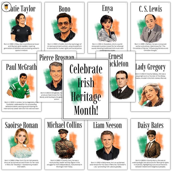25 Irish Heritage Month Posters | Irish History Bulletin Board | Ireland Heritage