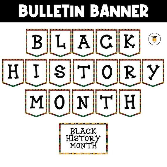 PHYSICAL COPY: Black History Banner | Bulletin Board Display | Black History Decor | African American History | Banner | Black Lives Matter