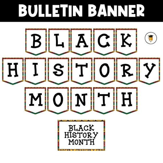 PHYSICAL COPY: Black History Banner | Bulletin Board Display | Black History Decor | African American History | Banner | Black Lives Matter