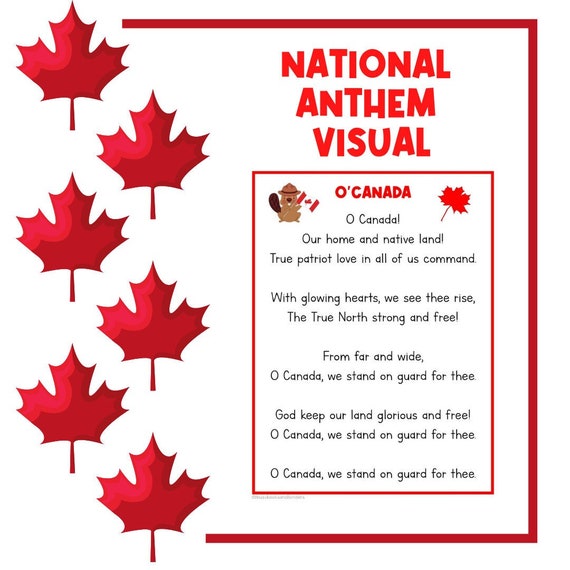 National Anthem Song Song Lyrics Classroom Poster 