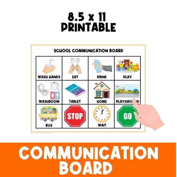 COMMUNICATION BOARD | Daily Routines | First Then Visual Aid | Visual Schedule | Toddler | Chart | Task Card | Autism | Preschool