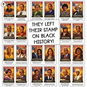 SCHWARZE GESCHICHTE PAKET | Poster mit Geschichte | Pinnwand-Aufsteller | Schwarze Geschichte Dekor | Afroamerikanische Geschichte | Druckbare Banner Bild 8