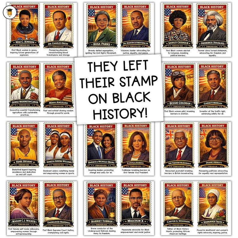 SCHWARZE GESCHICHTE PAKET | Poster mit Geschichte | Pinnwand-Aufsteller | Schwarze Geschichte Dekor | Afroamerikanische Geschichte | Druckbare Banner Bild 8