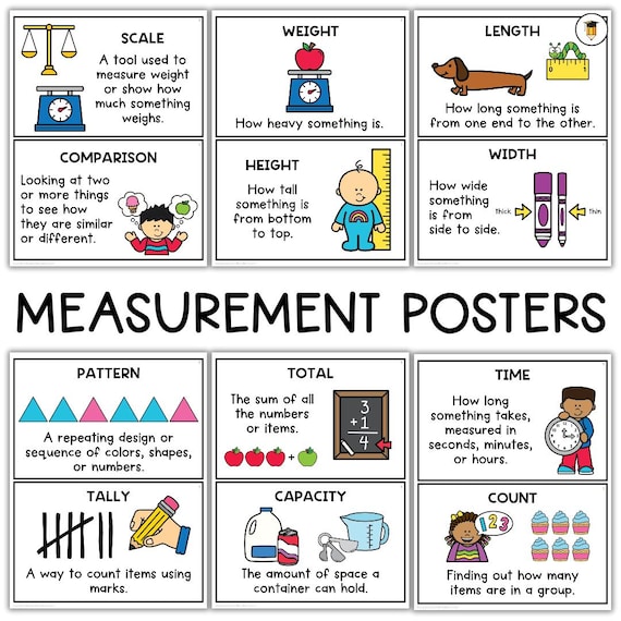 16 Measurement Posters | Math Worksheets | Data Management | Measurement Posters | Math Bulletin Board