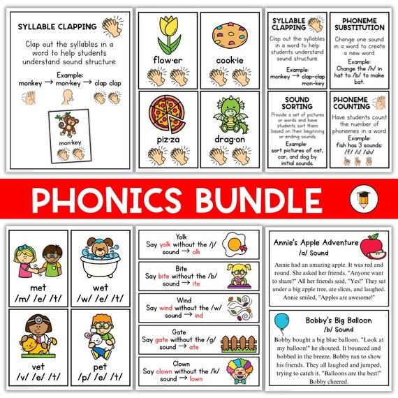 Phonemic Awareness | Vocabulary | Parts of Speech | Phonics | Kindergarten | Preschool | Literacy Center | Language | Letter Sounds | CVC