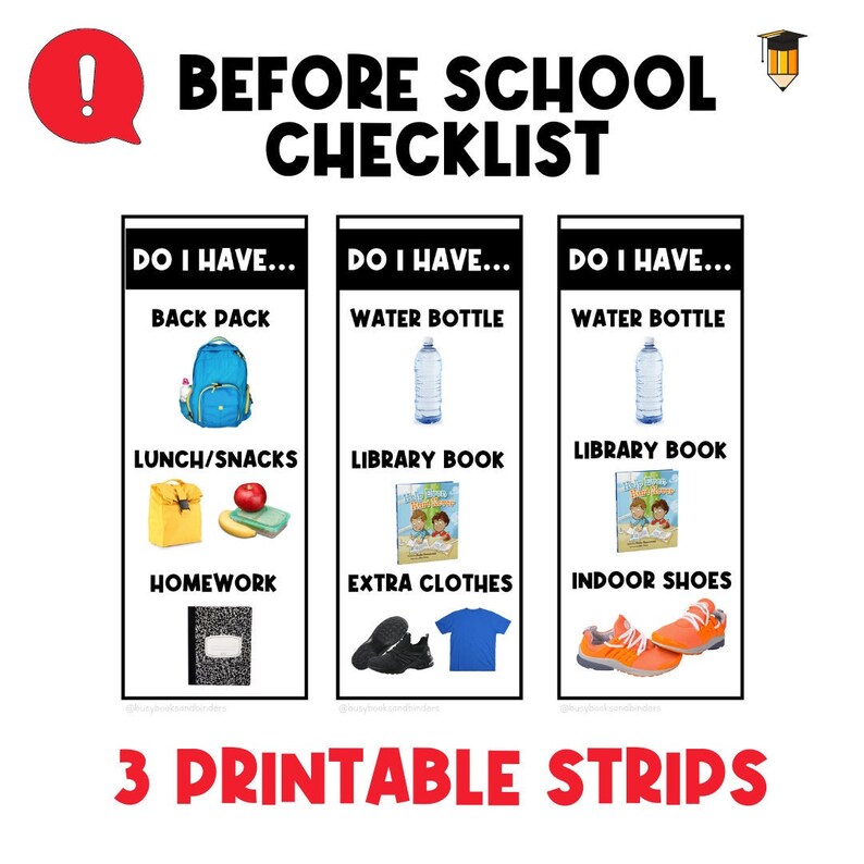 Before School Routine Chart Items Before School | Reminder | Routine Chart | Morning | Afternoon Bedtime ...