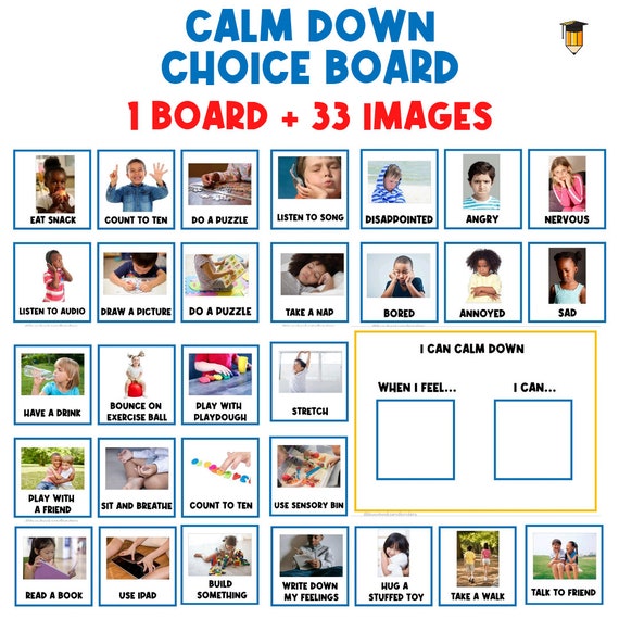 REAL PICTURES: Calm Down Strategies | Visual Aid | Coping Skills | Toddler Behaviour | Emotions | Task Card | Special Needs | Homeschool